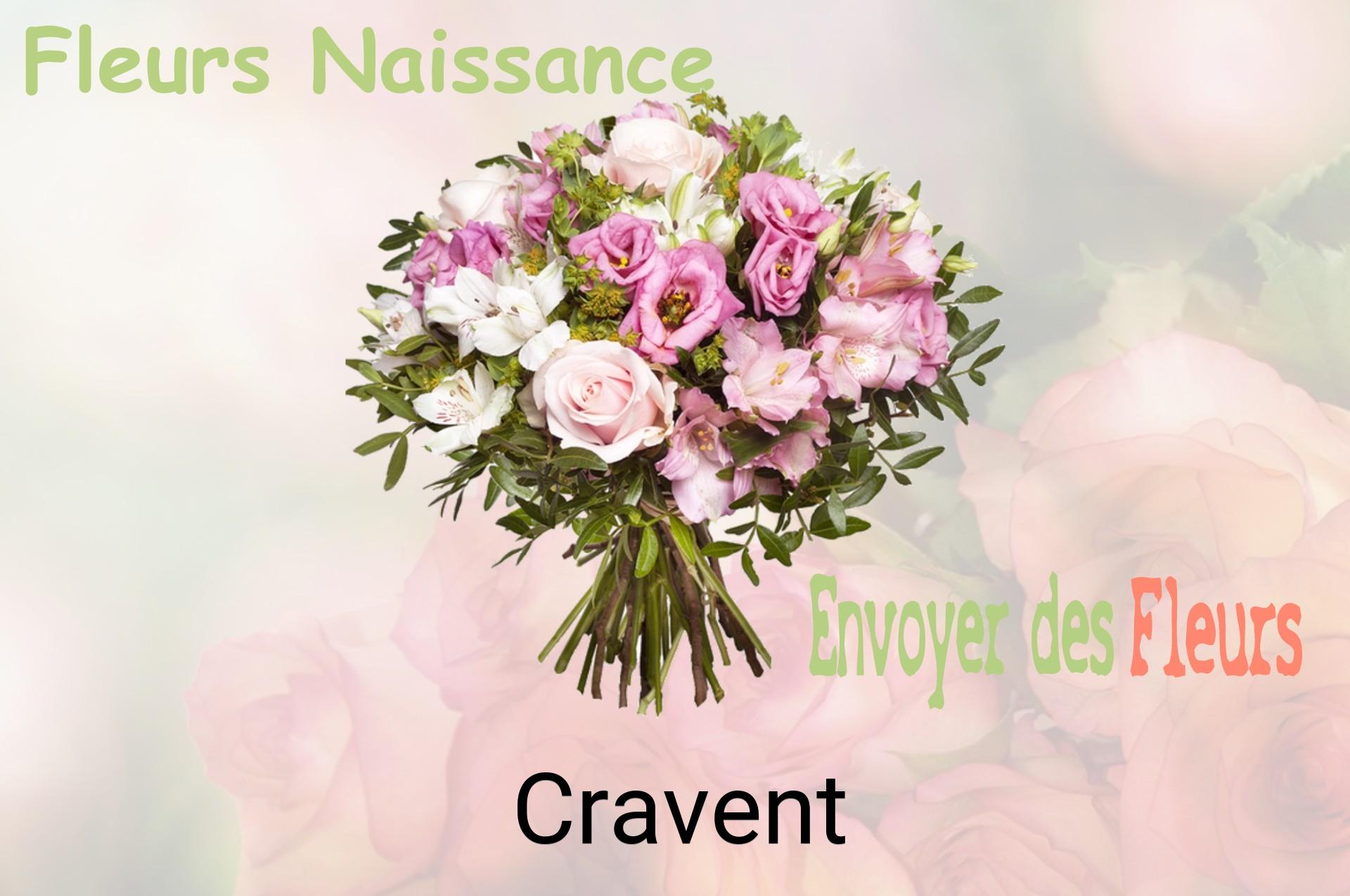 Bouquet de fleurs de naissance livré à Cravent